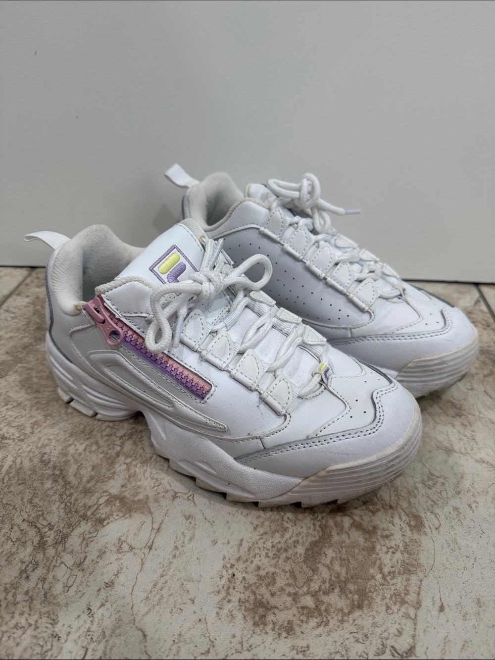 Womens Fila Disruptor 3 Zip Chunky Sneakers - Picture 3 of 10